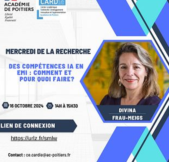 CARDIE Poitiers le 16 octobre « mercredis de la recherche »